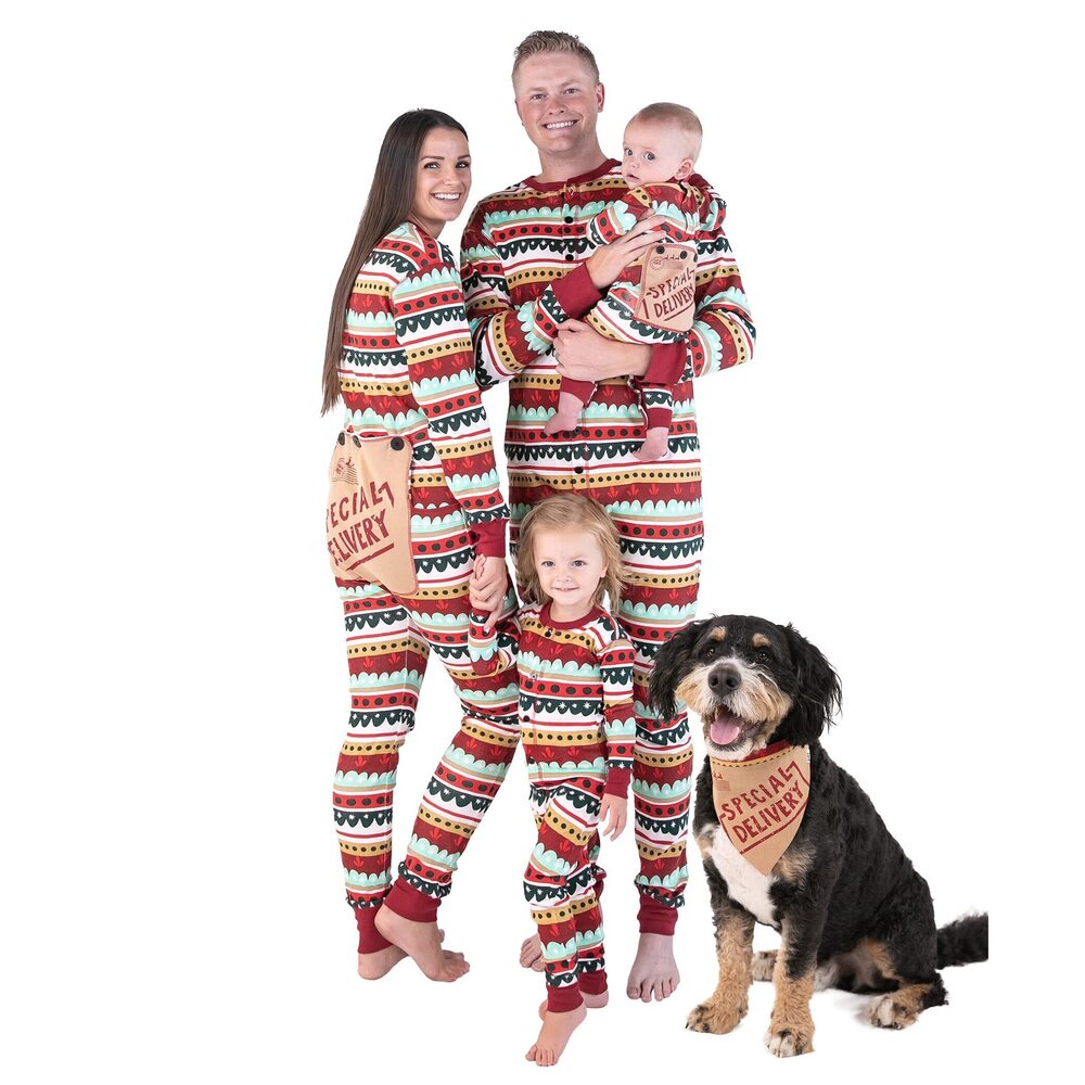 6766 Flapjacks Matching Christmas Pajamas for The Dog Baby Kids Teens